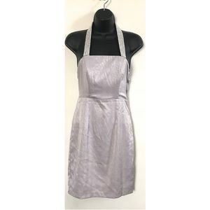 LF Silver Party Dress Rhinestone Straps